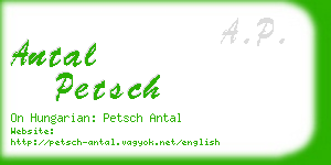 antal petsch business card